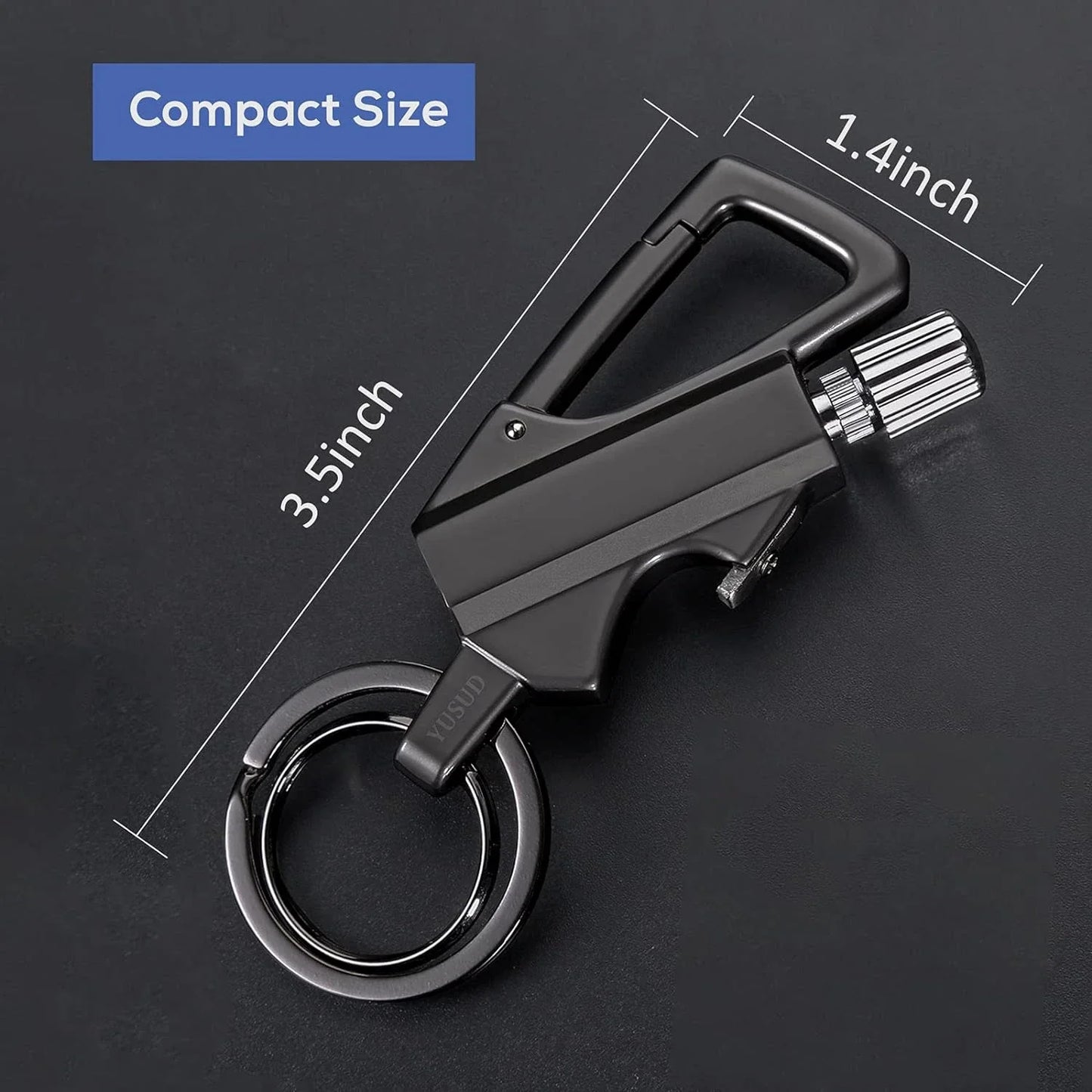 Multitool Keychain: Permanent Match Infinity Lighter & Bottle Opener