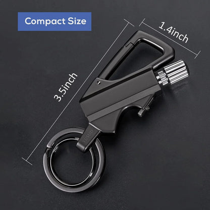 Multitool Keychain: Permanent Match Infinity Lighter & Bottle Opener