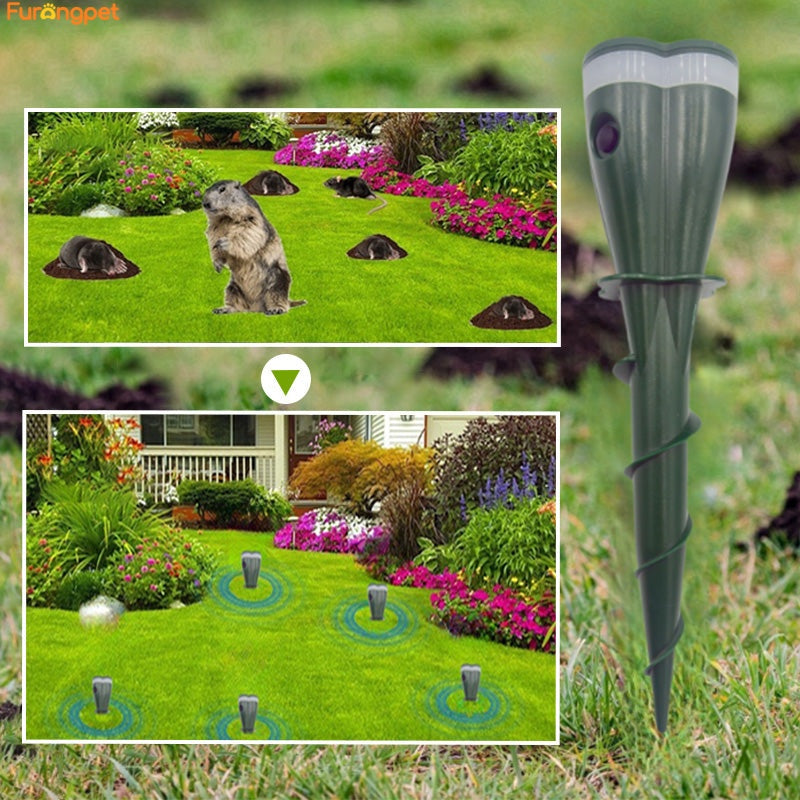 Furongpet™Solar Powered Waterproof Screw Mole Repellent