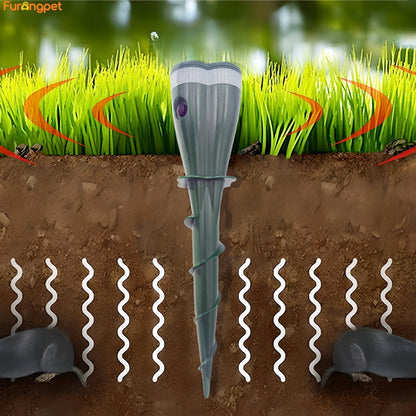 Furongpet™Solar Powered Waterproof Screw Mole Repellent