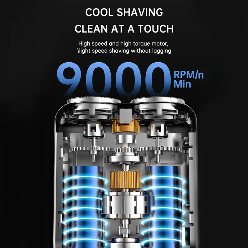 Portable Mini Electric Shaver, Magnetic Head Fast Charge