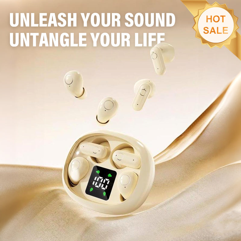 All-Day Comfort, Truly Wireless Earbuds with LED Case for Easy Grab & Go Use.