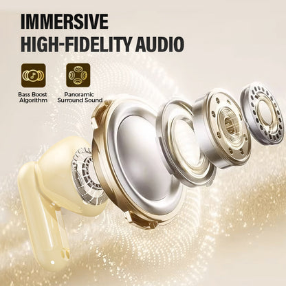 All-Day Comfort, Truly Wireless Earbuds with LED Case for Easy Grab & Go Use.