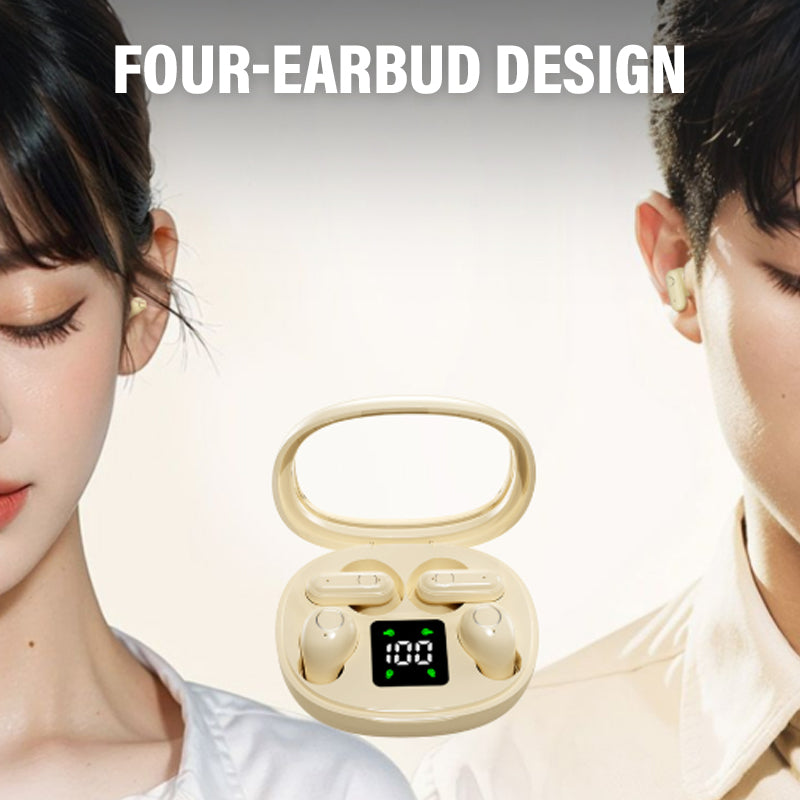 All-Day Comfort, Truly Wireless Earbuds with LED Case for Easy Grab & Go Use.