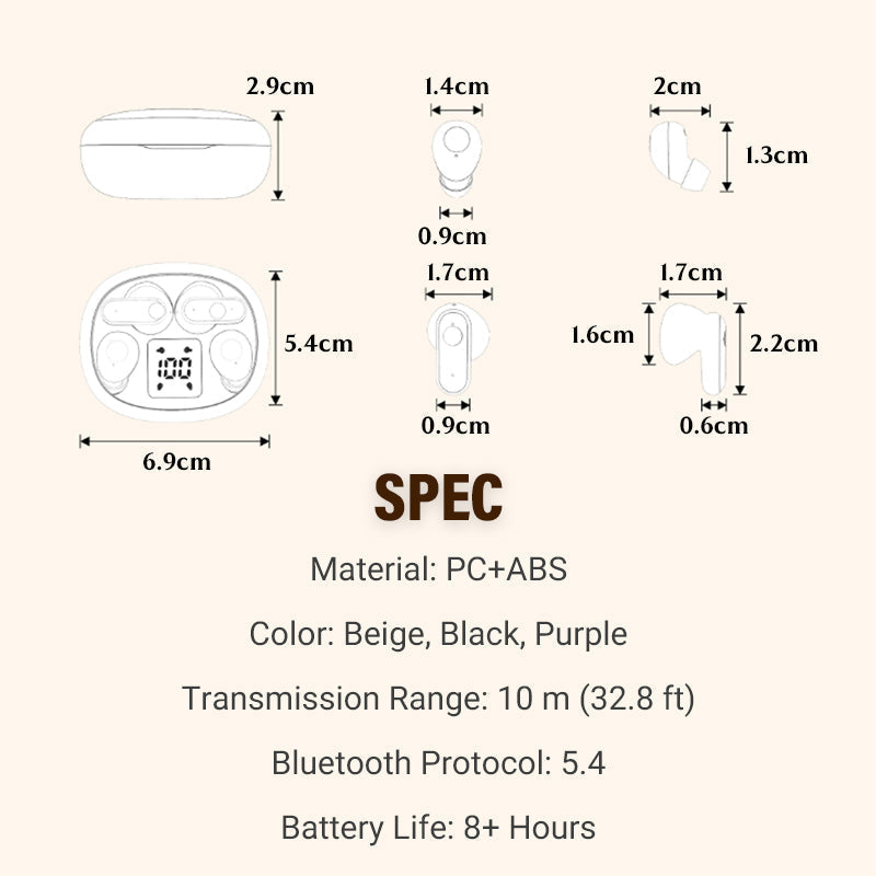 All-Day Comfort, Truly Wireless Earbuds with LED Case for Easy Grab & Go Use.