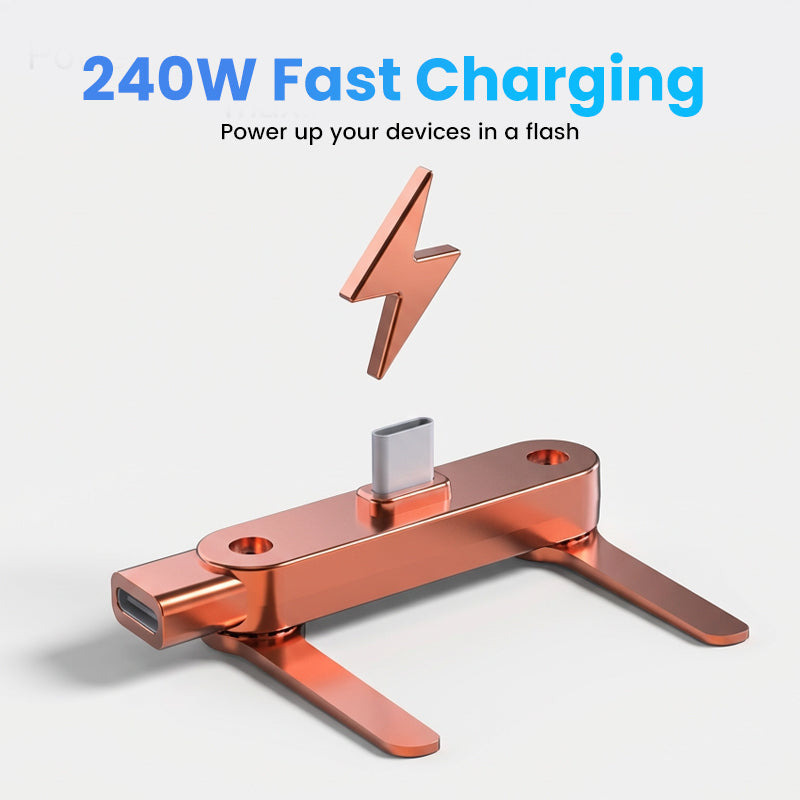 360° Foldable Phone Stand Fast Charging Adapter