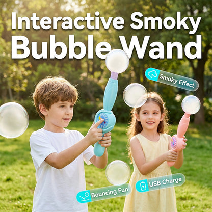 Smoke Bubble Machine – Rechargeable, Automatic, Lights & Music, Party Fun