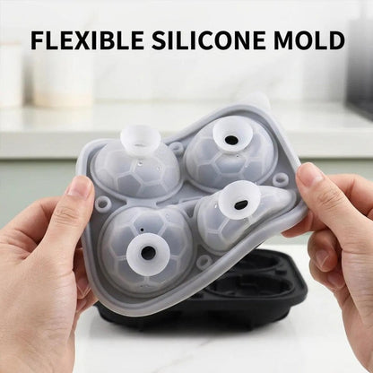 Soccer Ball Silicone Ice Cube Tray – 5.5 cm Slow-Melting Ice Mold