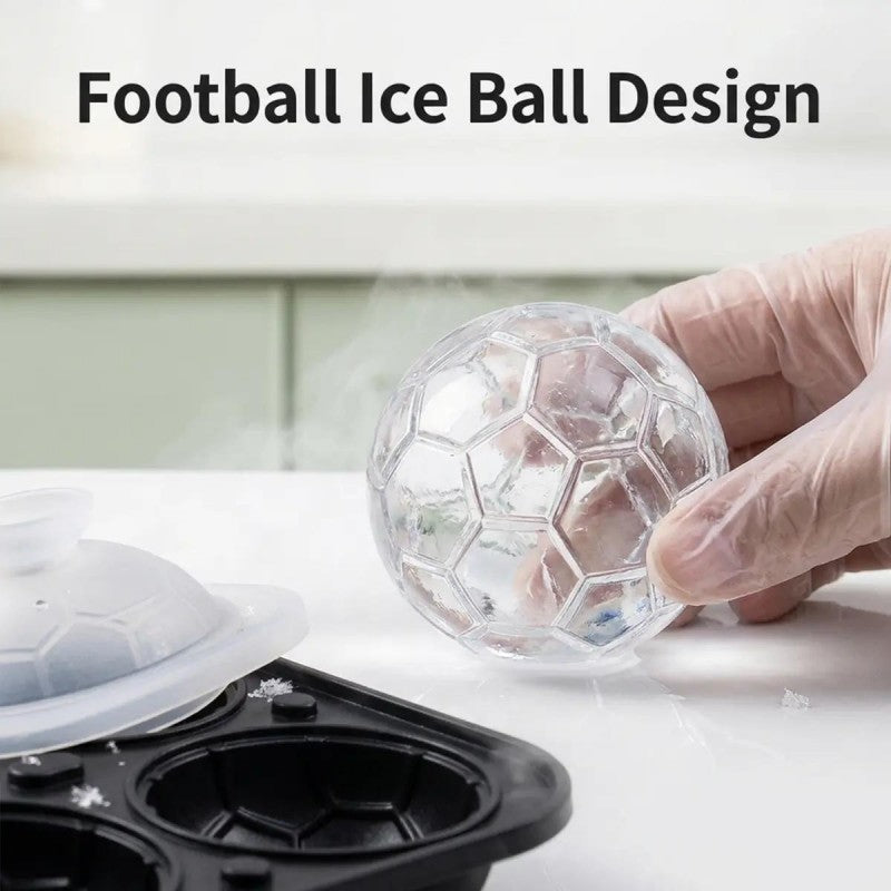Soccer Ball Silicone Ice Cube Tray – 5.5 cm Slow-Melting Ice Mold