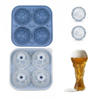 Soccer Ball Silicone Ice Cube Tray – 5.5 cm Slow-Melting Ice Mold