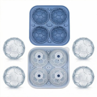 Soccer Ball Silicone Ice Cube Tray – 5.5 cm Slow-Melting Ice Mold