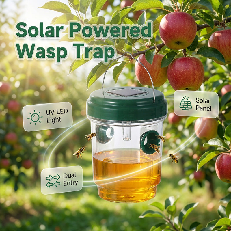 Solar Wasp Trap, Non-Toxic Round-the-Clock Pest Control