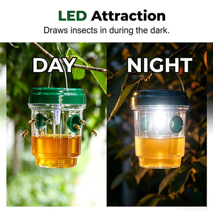 Solar Wasp Trap, Non-Toxic Round-the-Clock Pest Control