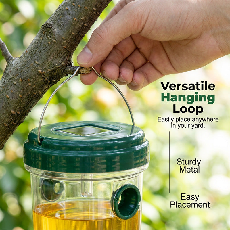 Solar Wasp Trap, Non-Toxic Round-the-Clock Pest Control