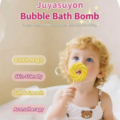 Reusable Cute Lollipop Bath Bomb,Colorful Bubble Bath Ball for Fun Bath Time