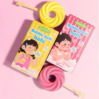 Reusable Cute Lollipop Bath Bomb,Colorful Bubble Bath Ball for Fun Bath Time