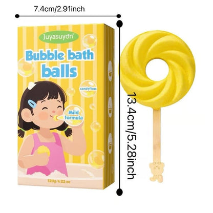 Reusable Cute Lollipop Bath Bomb,Colorful Bubble Bath Ball for Fun Bath Time