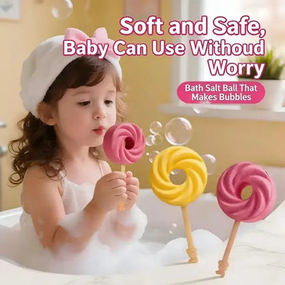 Reusable Cute Lollipop Bath Bomb,Colorful Bubble Bath Ball for Fun Bath Time