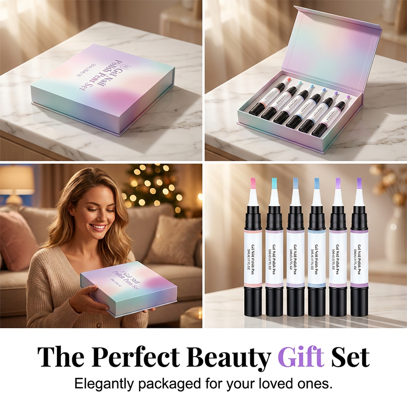 Set of 6 Gel Nail Polish Pens