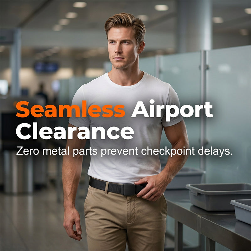 Anti-Theft Travel Belt with Concealed Money Pocket