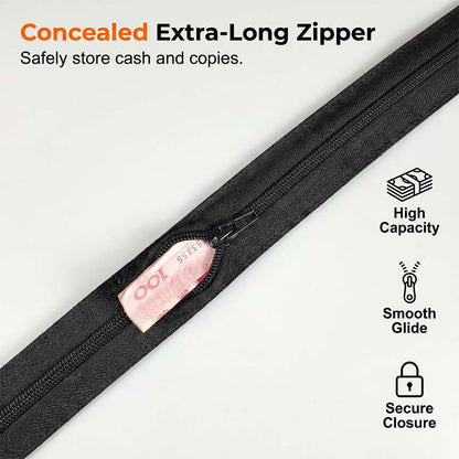 Anti-Theft Travel Belt with Concealed Money Pocket