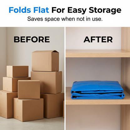 Foldable Zipper Storage Moving Bag – Durable Handles, Space-Saving, Reusable & Easy-Clean