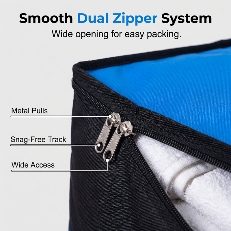 Foldable Zipper Storage Moving Bag – Durable Handles, Space-Saving, Reusable & Easy-Clean