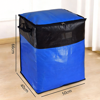 Foldable Zipper Storage Moving Bag – Durable Handles, Space-Saving, Reusable & Easy-Clean