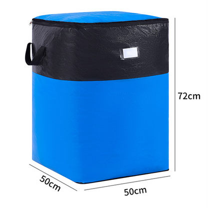 Foldable Zipper Storage Moving Bag – Durable Handles, Space-Saving, Reusable & Easy-Clean