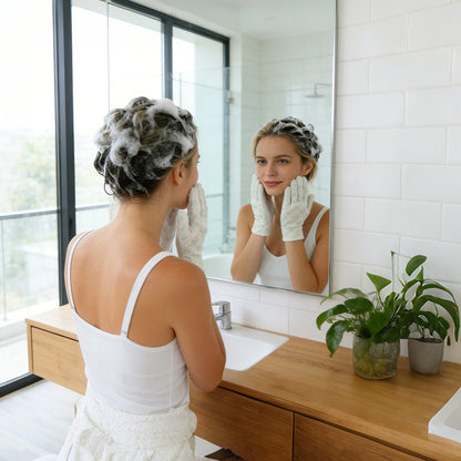 Rinse-Free Hair Cleansing Gloves for Oil Control