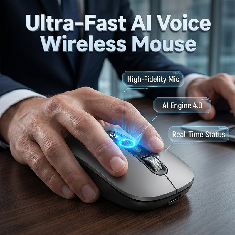 Silent AI Voice Translate Wireless Mouse for Work & Study