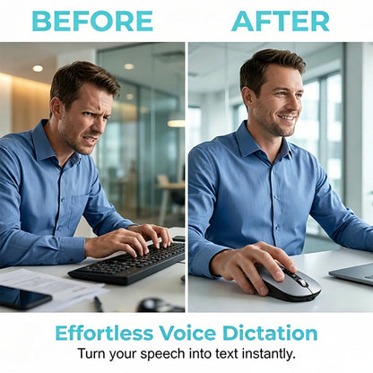 Silent AI Voice Translate Wireless Mouse for Work & Study