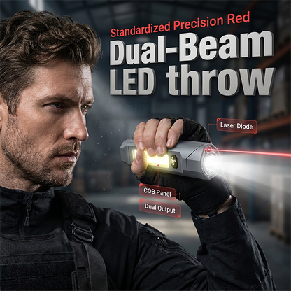 Infrared Laser Equipped COB Flashlight, Magnetic Mount Base