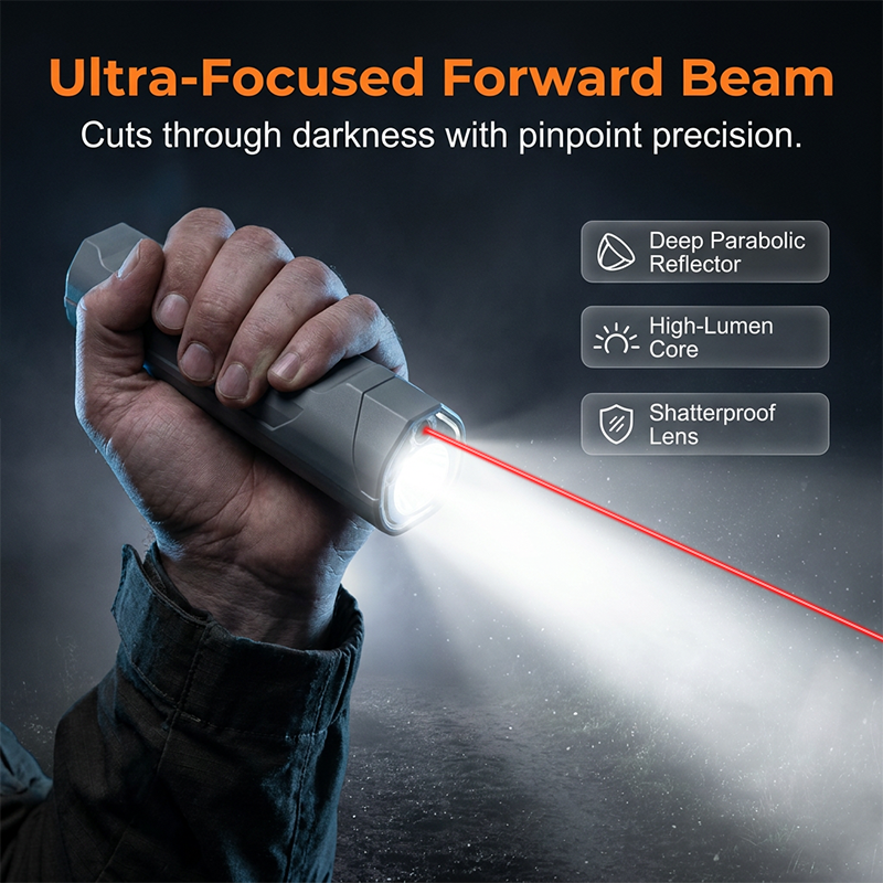 Infrared Laser Equipped COB Flashlight, Magnetic Mount Base