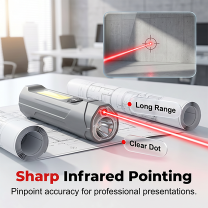 Infrared Laser Equipped COB Flashlight, Magnetic Mount Base