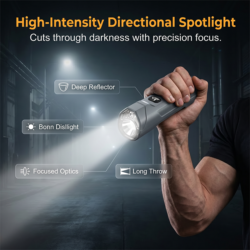 Infrared Laser Equipped COB Flashlight, Magnetic Mount Base