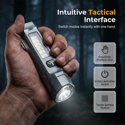 Infrared Laser Equipped COB Flashlight, Magnetic Mount Base