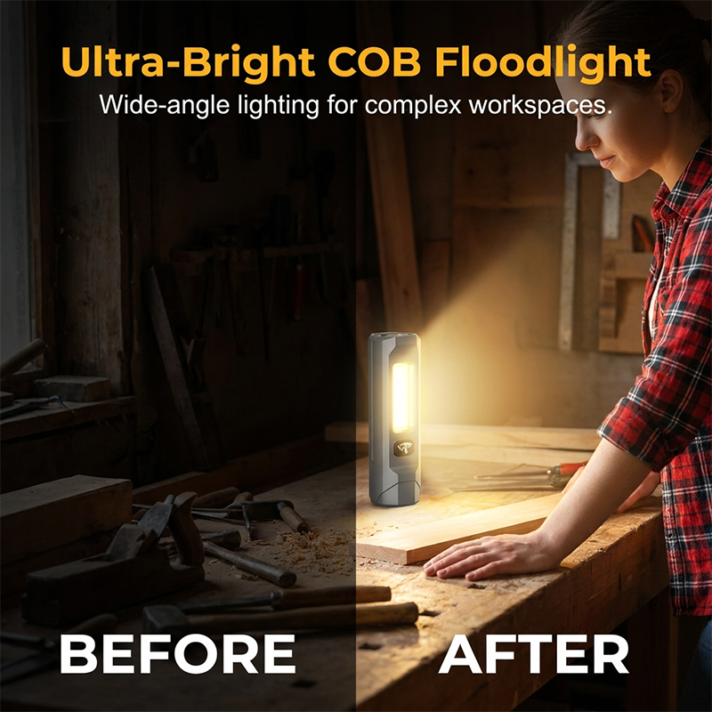 Infrared Laser Equipped COB Flashlight, Magnetic Mount Base
