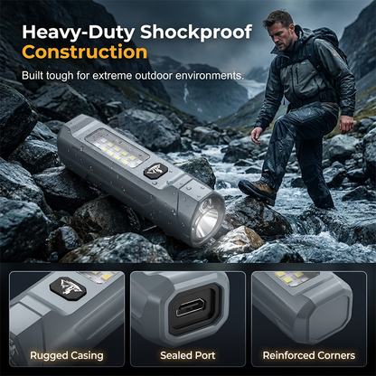 Infrared Laser Equipped COB Flashlight, Magnetic Mount Base