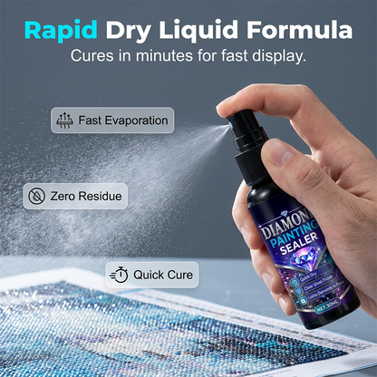 Diamond art sealer – locks beads, glossy finish, dries fast & lasts.