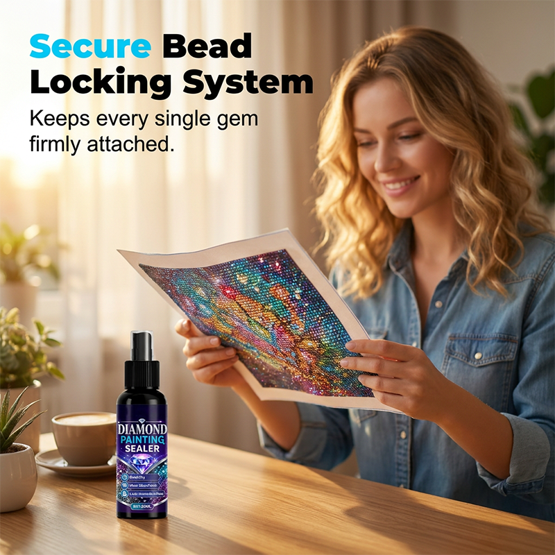 Diamond art sealer – locks beads, glossy finish, dries fast & lasts.