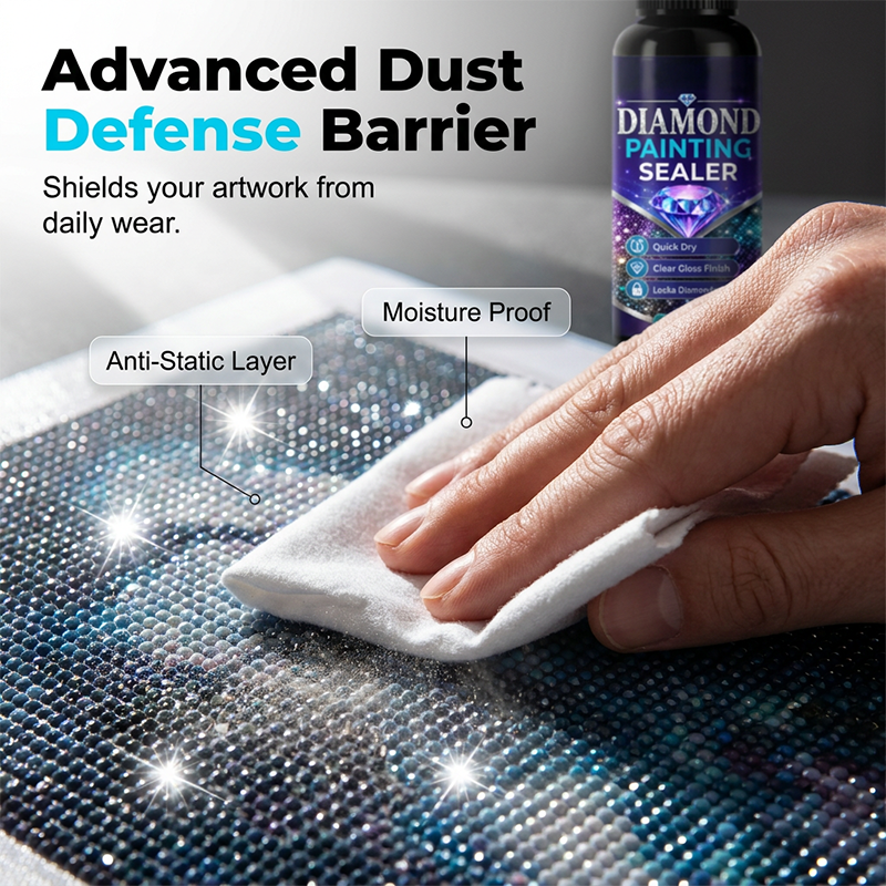 Diamond art sealer – locks beads, glossy finish, dries fast & lasts.