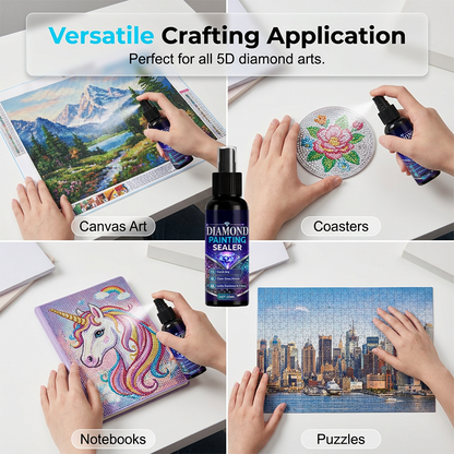Diamond art sealer – locks beads, glossy finish, dries fast & lasts.