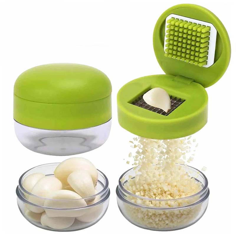 Mini Food Chopper And Garlic Press With Container
