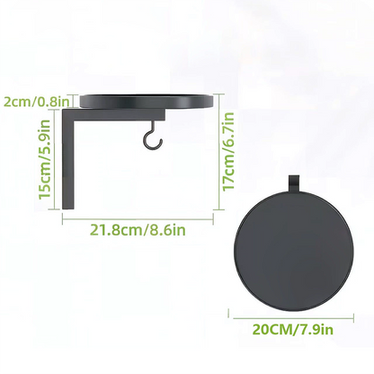 Bronze Wall-Mount Metal Bird Bath