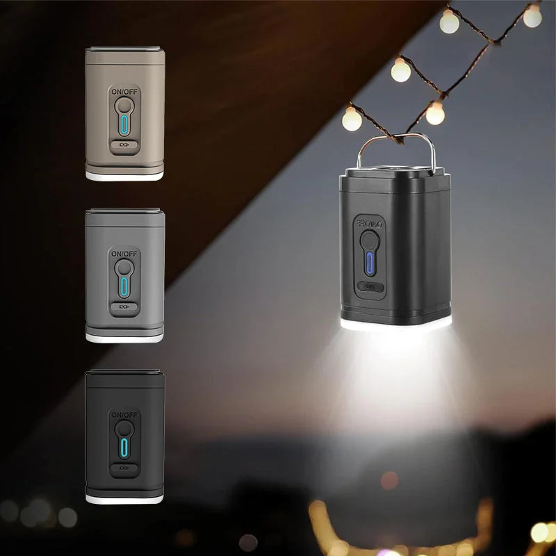 Chargeable Camping Air Pump – Compact Multi-Nozzle, Fast Inflation, Built-In LED