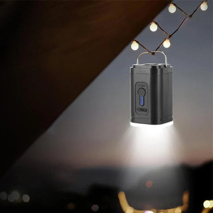 Chargeable Camping Air Pump – Compact Multi-Nozzle, Fast Inflation, Built-In LED