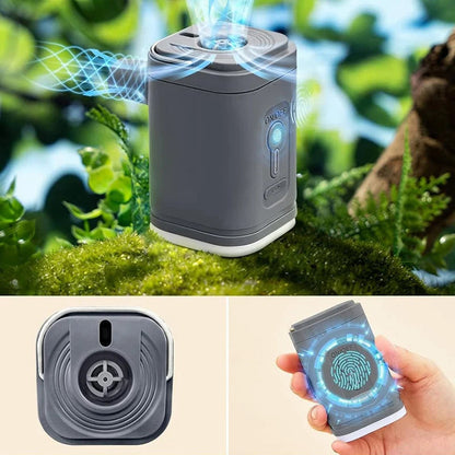 Chargeable Camping Air Pump – Compact Multi-Nozzle, Fast Inflation, Built-In LED