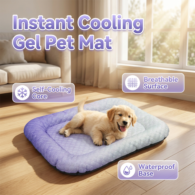 Gradient Ice Silk Pet Cooling Mat, Washable for Dogs & Cats, Multi Sizes