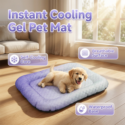Gradient Ice Silk Pet Cooling Mat, Washable for Dogs & Cats, Multi Sizes